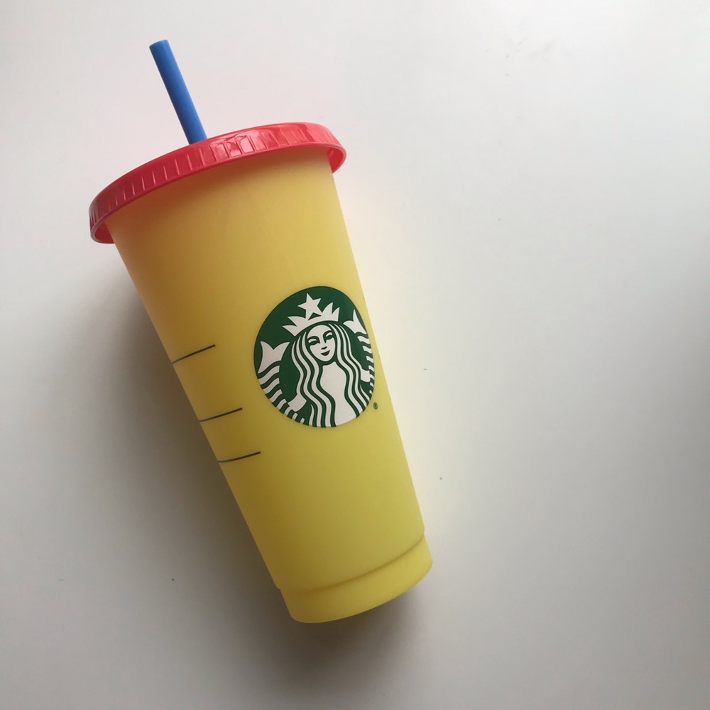 New! Starbucks Color Changing Cup Cold Cup Citron